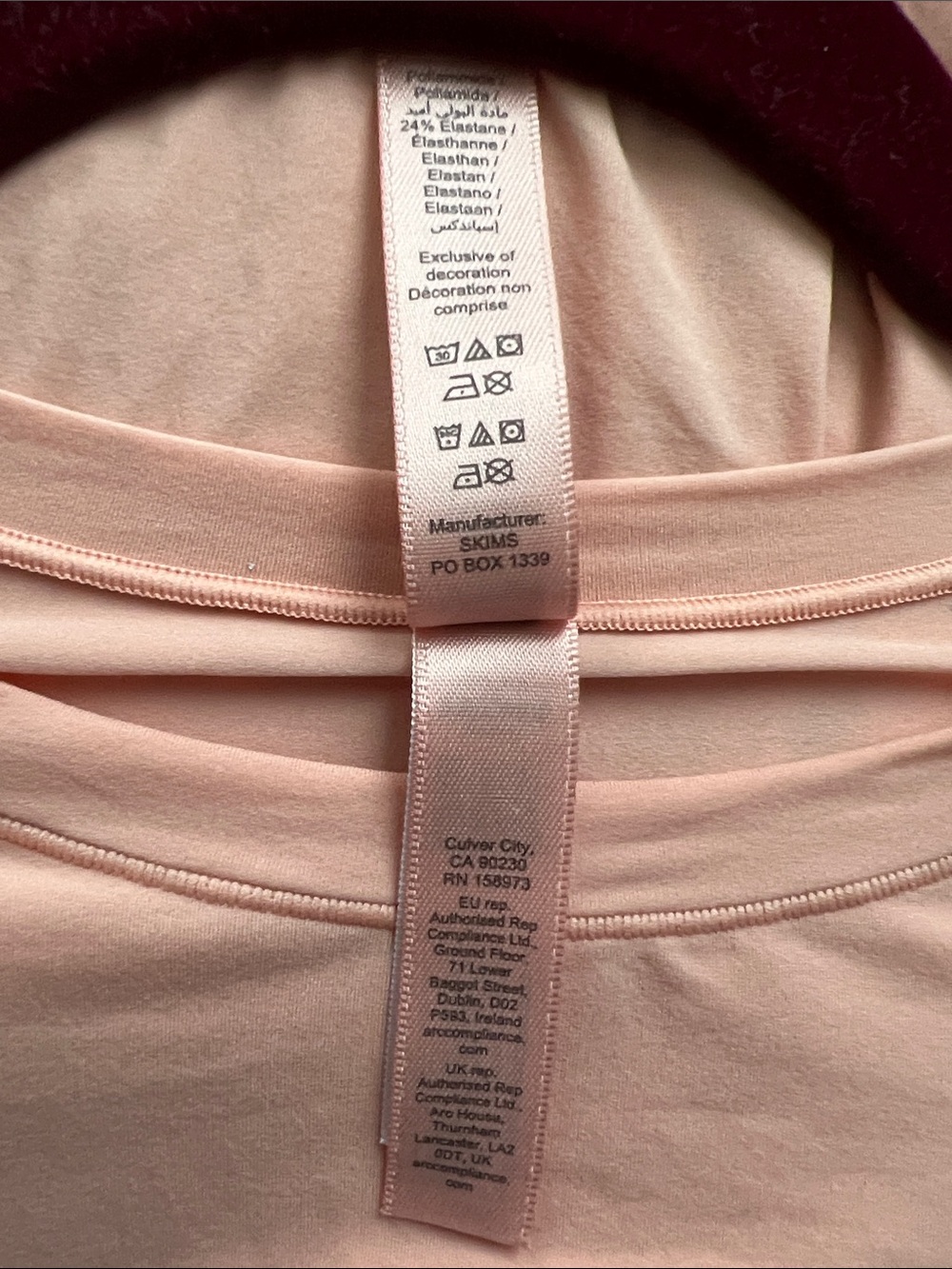 SKIMS Fits Everybody T-Shirt Peachy Pink Size Large - Picture 5 of 6